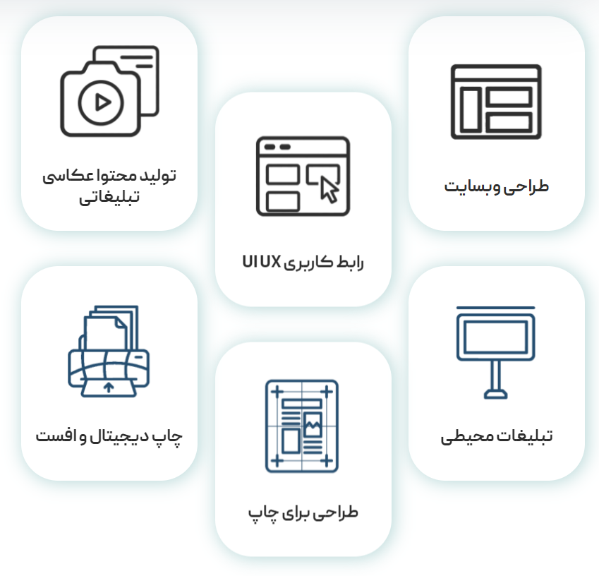 طراحی صفحه خدمات سایت